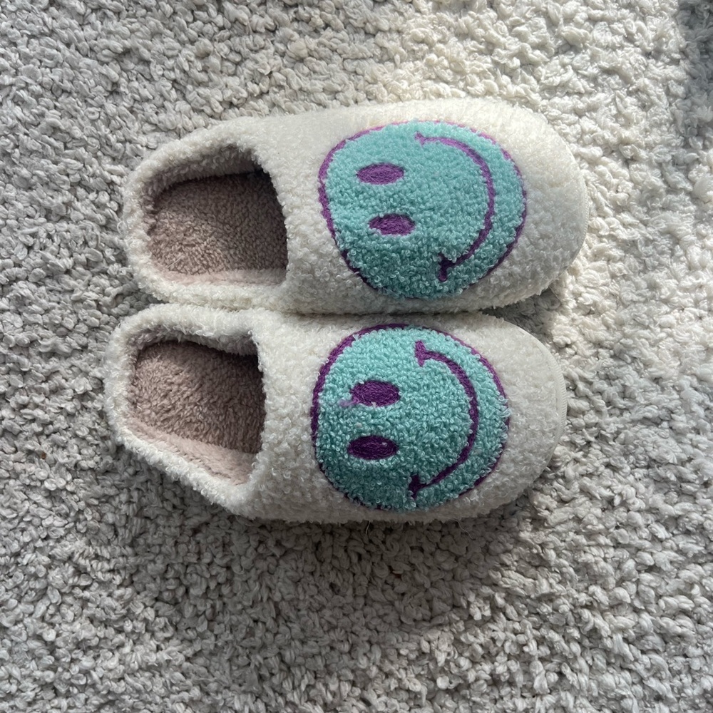 Smiley face slippers